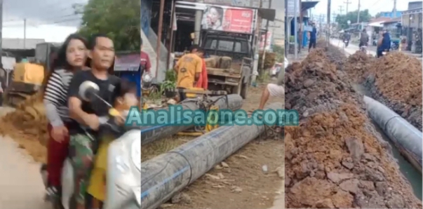 Pengerjaan JDU SPAM di Kecamatan Sunggal diduga asal jadi